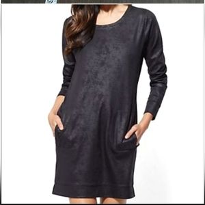 New York and Co Soho Metallic Sweatshirt Dress